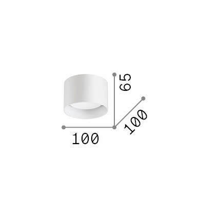 DECKENLEUCHTE  10/6,5 cm    - Messingfarben, Basics, Metall (10/6,5cm) - Ideal Lux