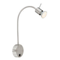 STENSKA SVETILKA  Milly ///230 V/GU10 - barve niklja, Basics, kovina (9/40/53cm)