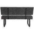 SITZBANK 140/90/64 cm Mikrofaser Dunkelgrau Metall  - Dunkelgrau/Anthrazit, Trend, Textil/Metall (140/90/64cm) - Carryhome