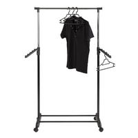 POKRETNA VJEŠALICA crna, boje kroma  metal, plastika   - boje kroma/crna, Basics, metal/plastika (81/100-177/42cm) - Carryhome