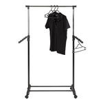 KLEIDERWAGEN in Schwarz, Chromfarben 81/100-177/42 cm   - Chromfarben/Schwarz, Basics, Kunststoff/Metall (81/100-177/42cm) - Carryhome