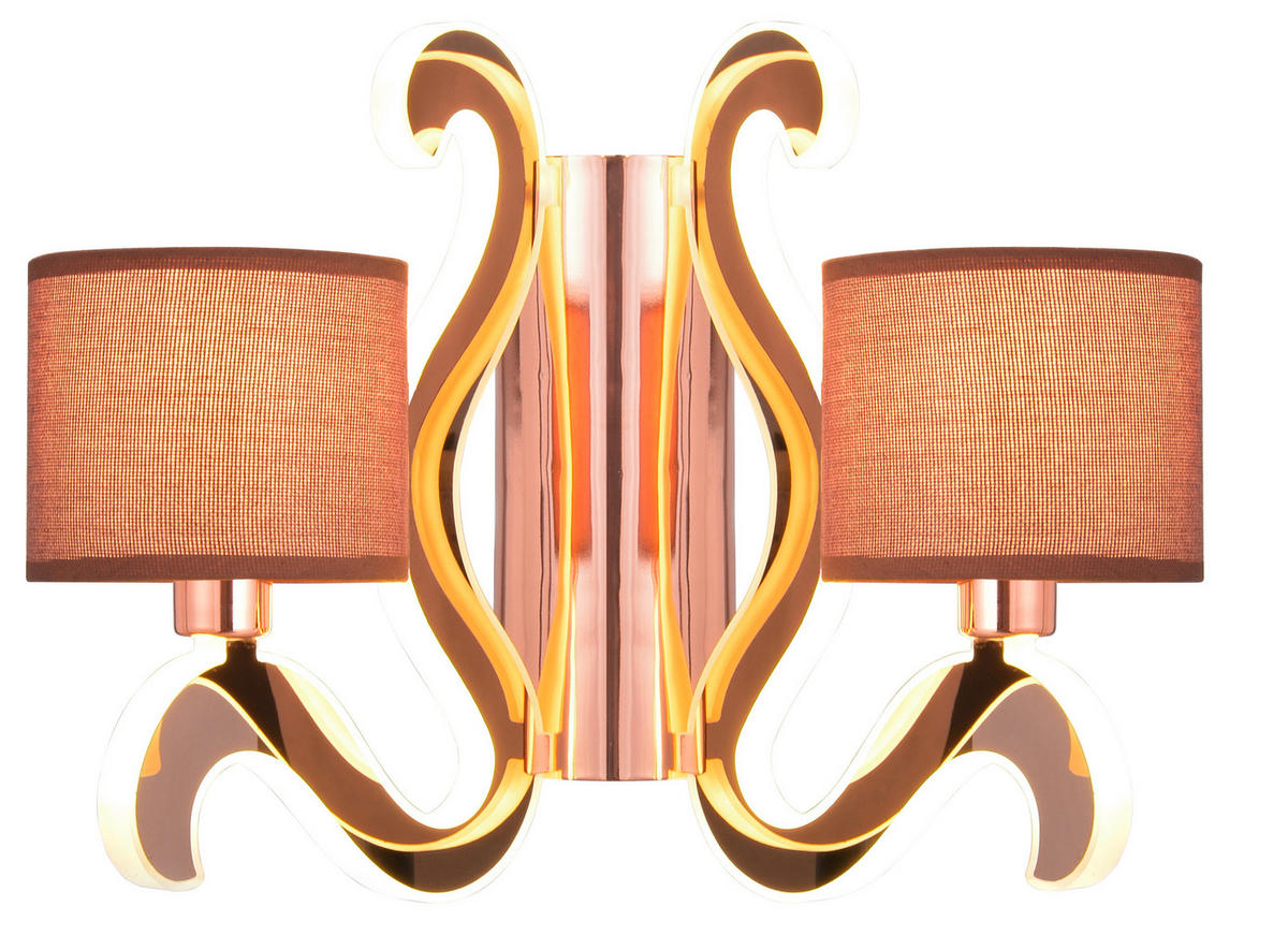 VÄGGLAMPA Ambrosia 20/35/30 cm   - svart/guldfärgad, Klassisk, metall (20/35/30cm)