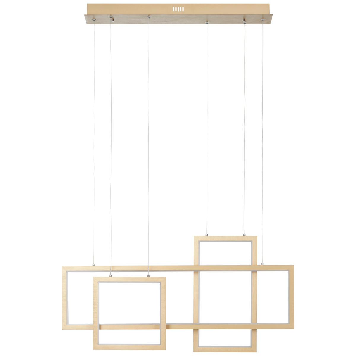 LED-HÄNGLAMPA Gwyen 124/80/13 cm  - aluminiumfärg/guldfärgad, Design, metall/plast (124/80/13cm)