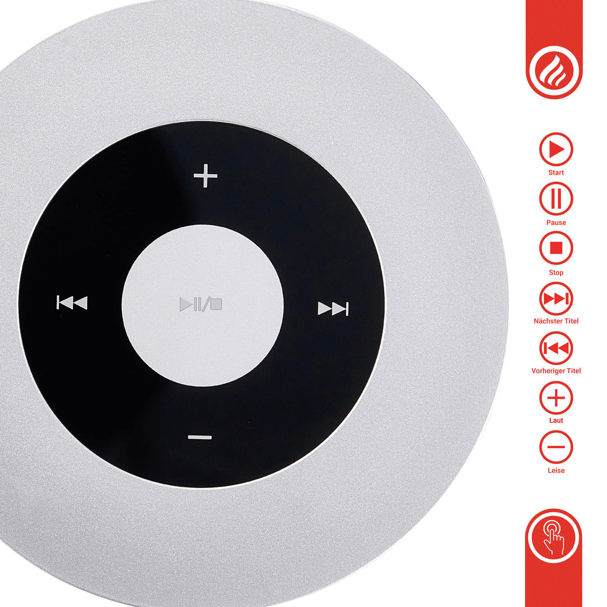 KAMIN-SOUNDBOX - Silberfarben, Basics, Kunststoff (8,5/3,0/8,5cm)