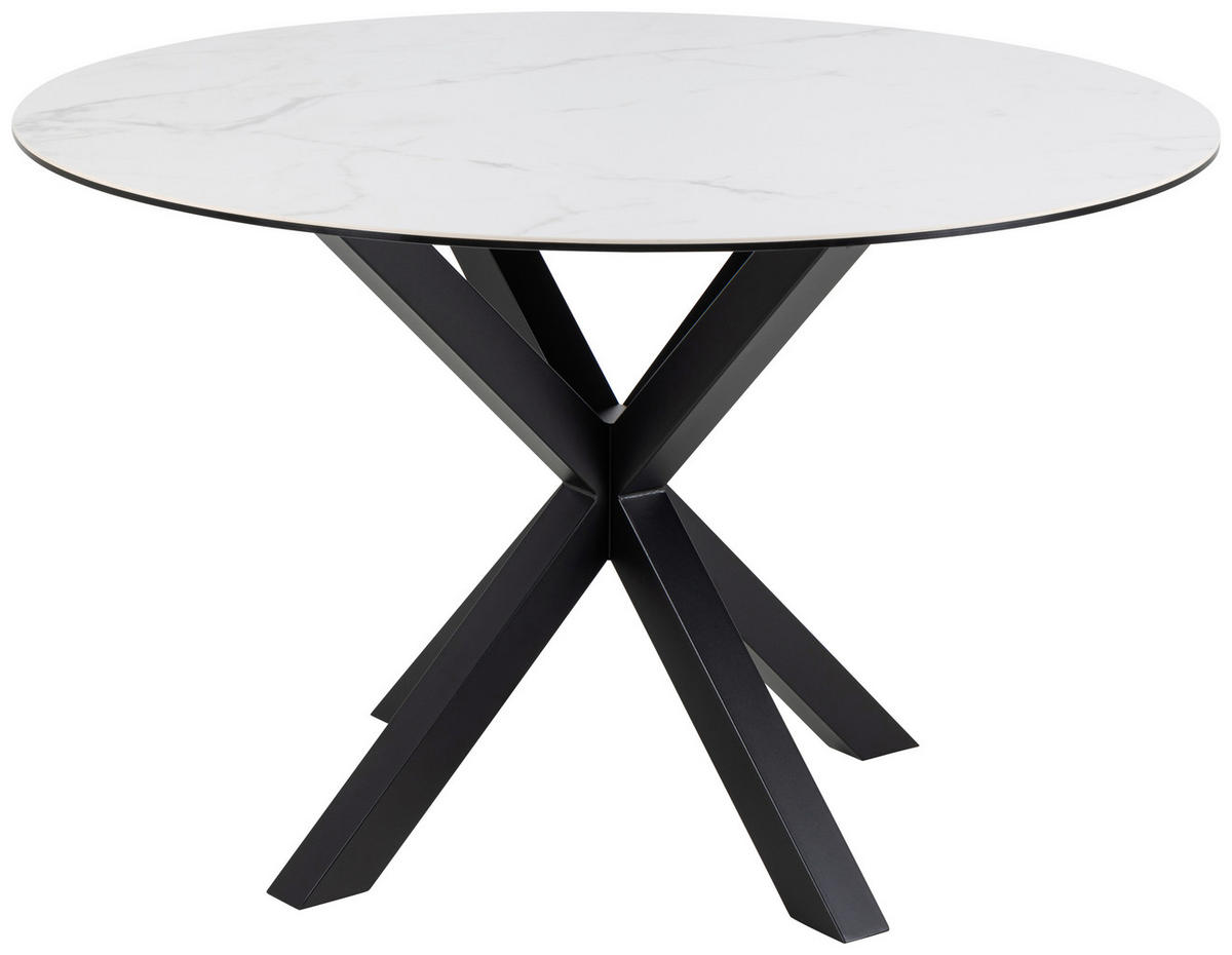 STOL ZA BLAGOVAONICU  bijela  keramika      - bijela/crna, Trend, metal/keramika (119/75,5cm) - MID.YOU