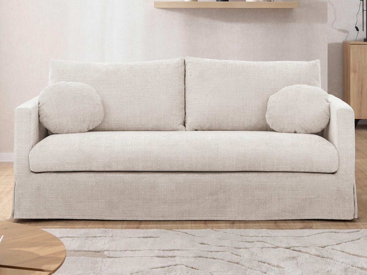 3-SITZER-BEZUG - Creme, Design, Textil (195/89/95cm) - P & B