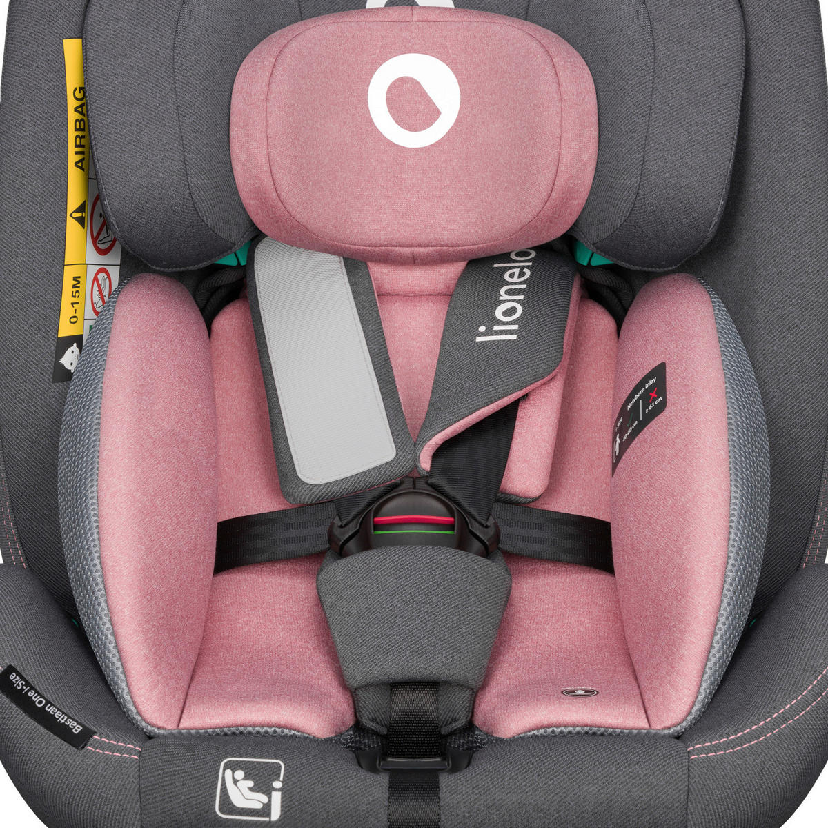 KINDERAUTOSITZ Bastiaan One i-Size   - Pink/Grau, Basics, Kunststoff (44.5/60/81cm) - Lionelo