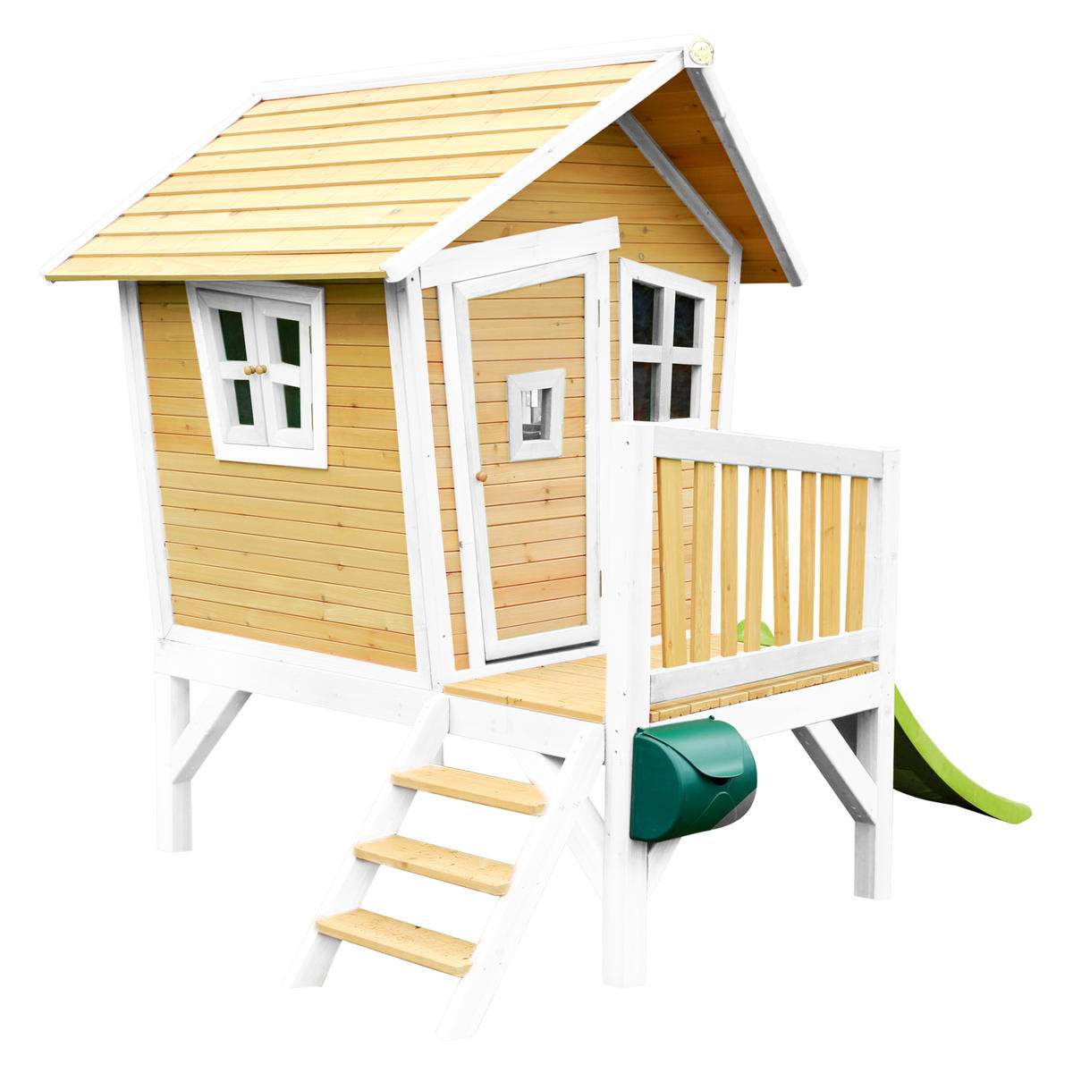 SPIELHAUS ROBIN 264/203/177 cm axi  - Weiss/Braun, Basics, Holz/Kunststoff (264/203/177cm)
