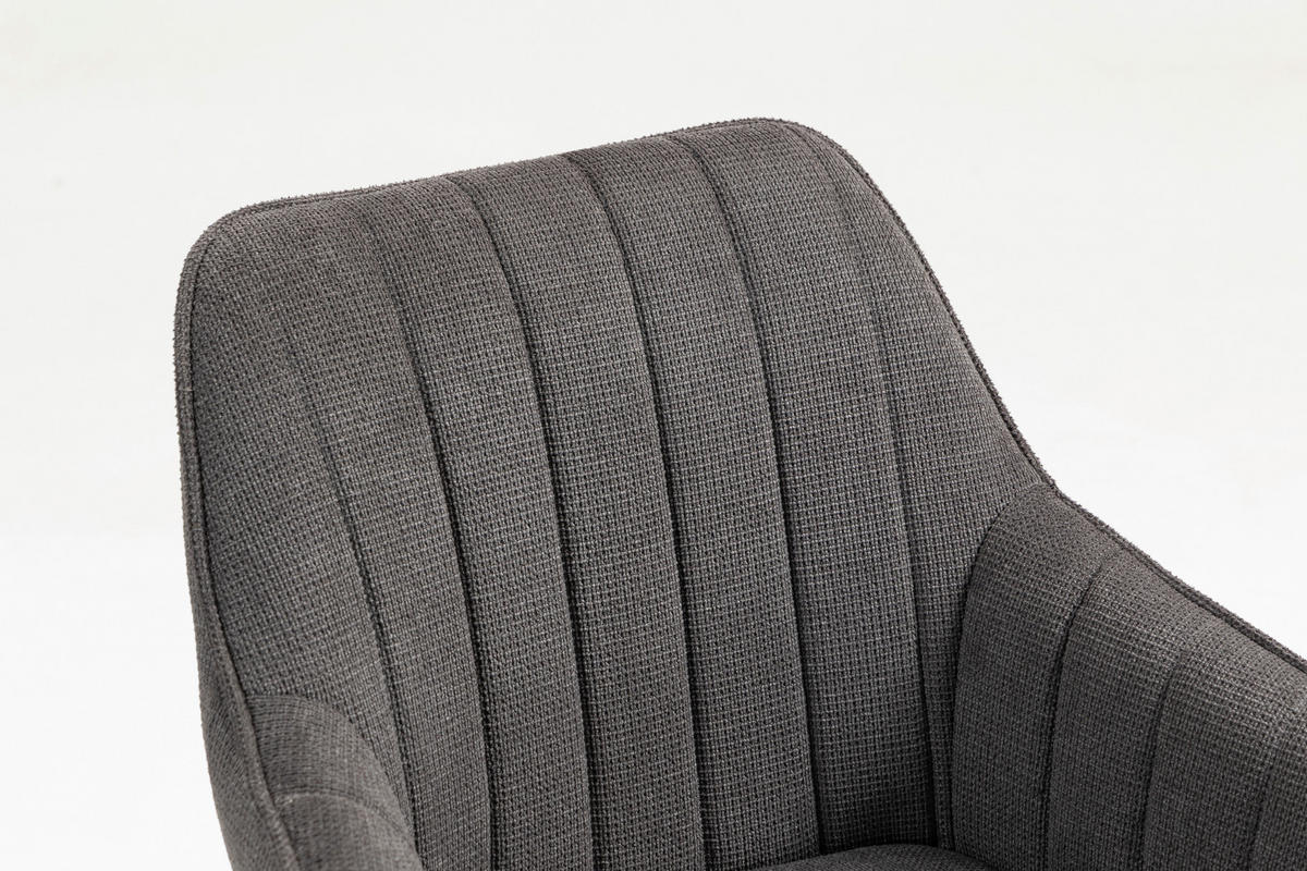 ARMLEHNSTUHL  Sitzfläche 180° drehbar   - Anthrazit/Schwarz, MODERN, Textil/Metall (63/83/63cm) - Livetastic