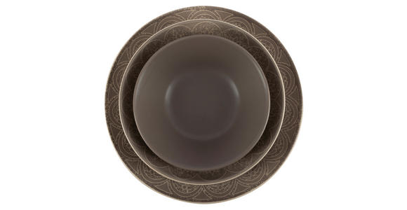 KOMBISERVICE 24-teilig  - Graubraun, LIFESTYLE, Keramik - Novel