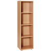 AKTENREGAL Buchefarben  - Buchefarben/Schwarz, Basics, Holzwerkstoff/Kunststoff (39,3/152,8/39,5cm) - MID.YOU