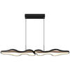 LED-HÄNGELEUCHTE 112/25,5/150 cm  - Dunkelbraun/Opal, Design, Holz/Kunststoff (112/25,5/150cm) - Globo