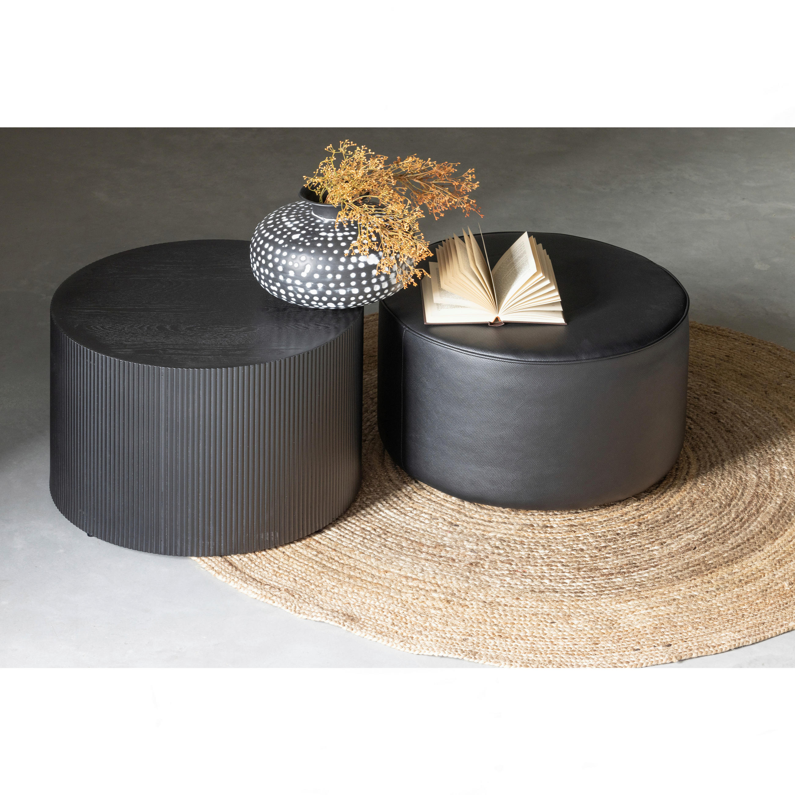BEISTELLTISCH 60/60/40 cm Schwarz rund  - Schwarz, Design, Holzwerkstoff (60/60/40cm) - Livetastic