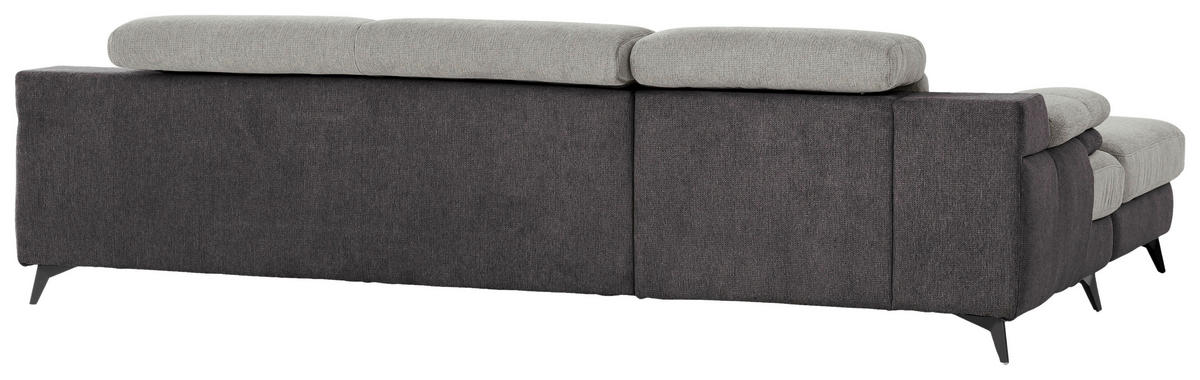 ROHOVÁ SEDACIA SÚPRAVA, textil, svetlosivá, tmavosivá - čierna/svetlosivá, Design, kov/textil (291/80-98/178cm) - Livetastic
