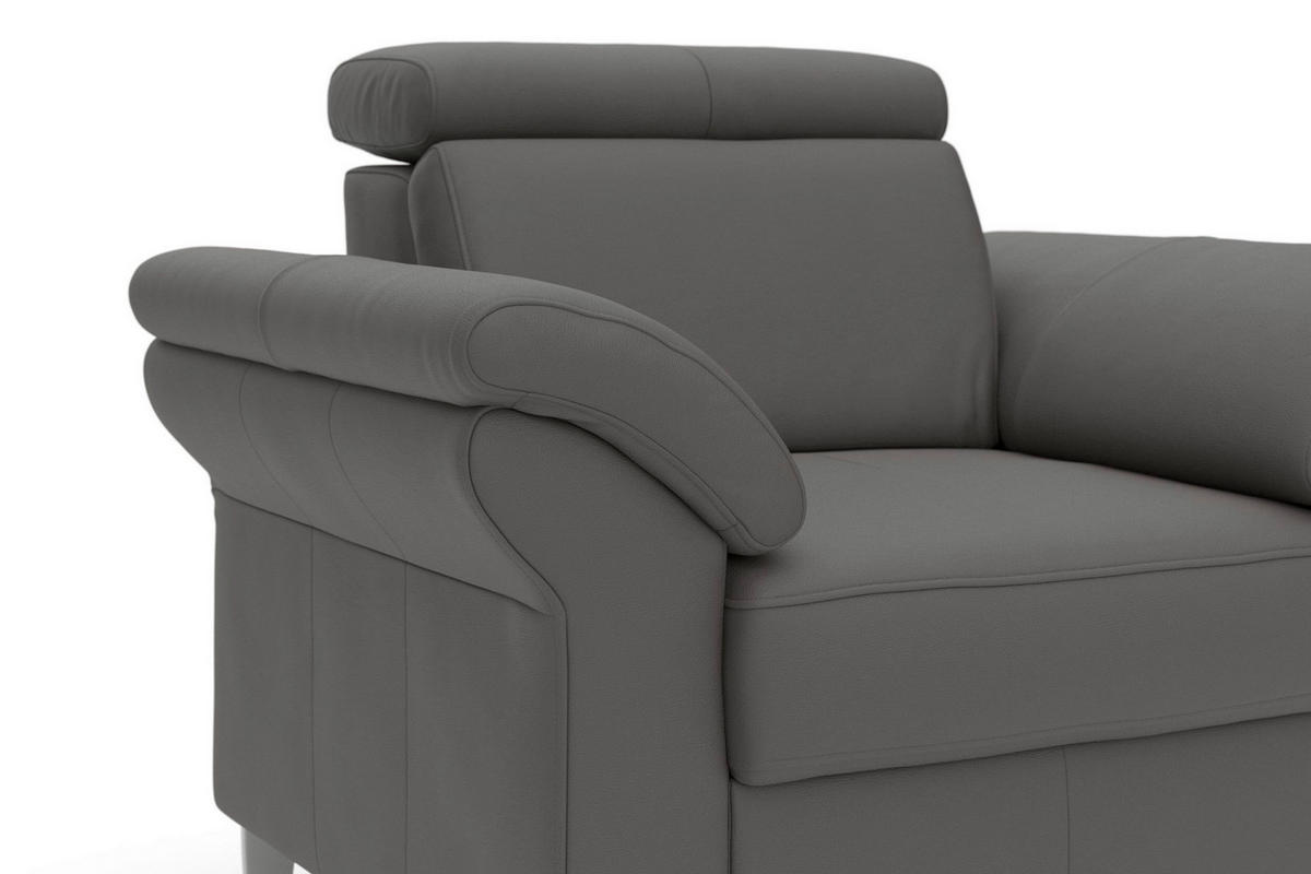 SESSEL in Echtleder Mokka  - Chromfarben/Mokka, Basics, Leder/Metall (101/84/93cm) - Sit & More