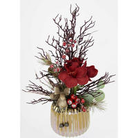 KUNSTBLUME  - Braun, KONVENTIONELL, Keramik/Textil (52cm) - X-Mas