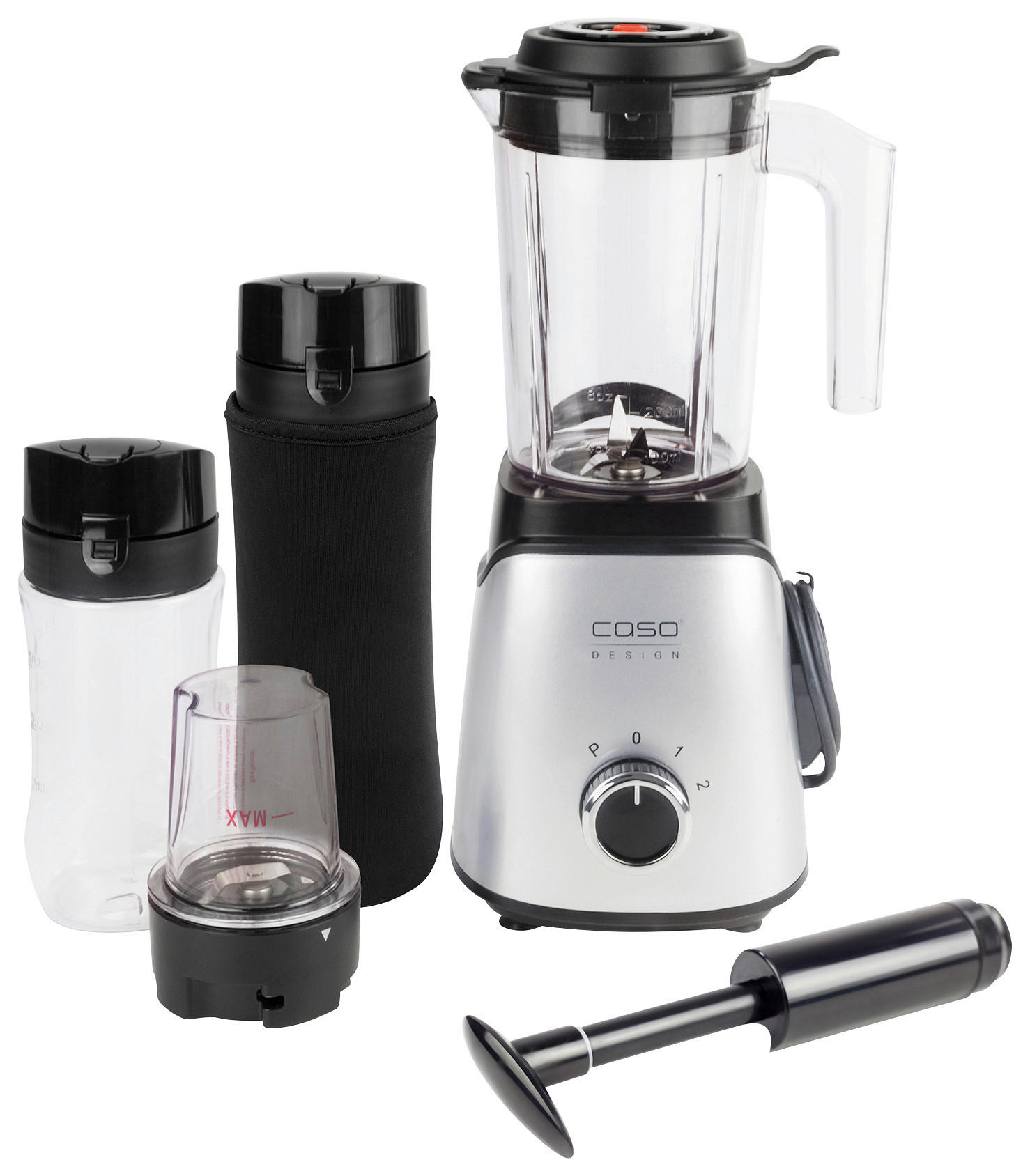 STANDMIXER  - Hellgrau/Schwarz, Basics, Kunststoff/Metall (17/37/16cm) - CASO Design