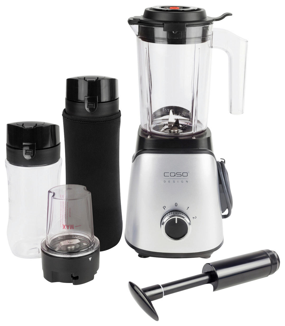 STANDMIXER  - Hellgrau/Schwarz, Basics, Kunststoff/Metall (17/37/16cm) - CASO Design