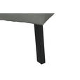 ECKSOFA in Feincord Hellgrau  205/280 cm  - Hellgrau/Schwarz, Design, Textil/Metall (205/280cm) - Xora