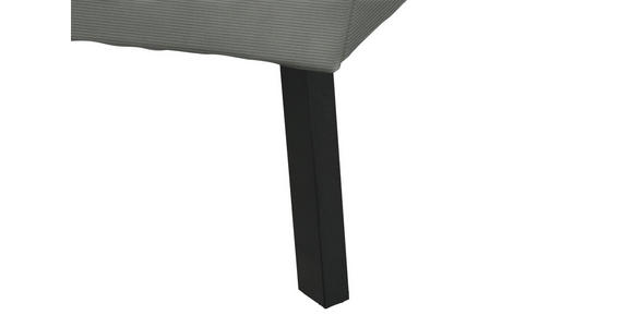 ECKSOFA in Feincord Hellgrau 205/280 cm - Hellgrau/Schwarz, Design, Textil/Metall (205/280cm) - Xora