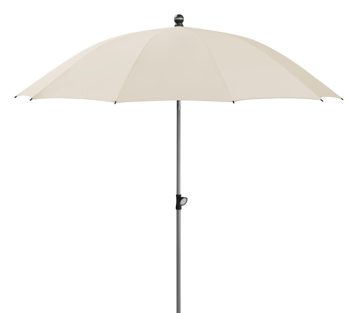 SONNENSCHIRM   - Silberfarben/Naturfarben, Basics, Textil/Metall (220/231/220cm) - Schneider