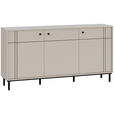 SIDEBOARD  in 160,2/81,8/37 cm  - Kaschmir/Schwarz, MODERN, Holzwerkstoff/Kunststoff (160,2/81,8/37cm) - Carryhome