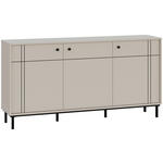 SIDEBOARD  in 160,2/81,8/37 cm  - Kaschmir/Schwarz, MODERN, Holzwerkstoff/Kunststoff (160,2/81,8/37cm) - Carryhome