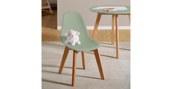 KINDERSTUHL - Buchefarben/Grün, Trend, Holz/Kunststoff (31/57/38cm) - My Baby Lou