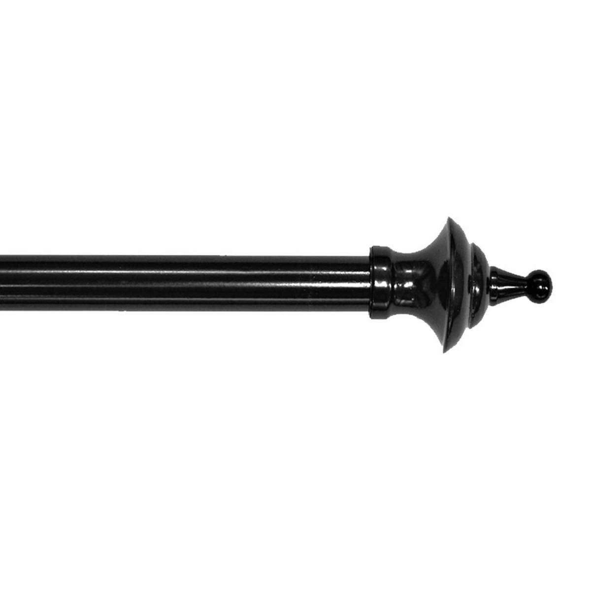 GARDINSTÅNGSET 120-210 cm  - svart, Basics, metall (120-210cm)