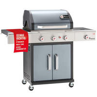 GASGRILL  Grau, Schwarz  - Schwarz/Grau, Basics, Metall (140/120/57cm) - Landmann