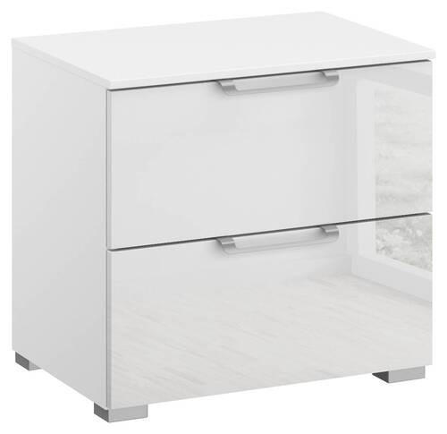 NACHTSCHRANK 50/49/42 cm  - Klar/Silberfarben, Design, Glas/Holzwerkstoff (50/49/42cm) - Novel