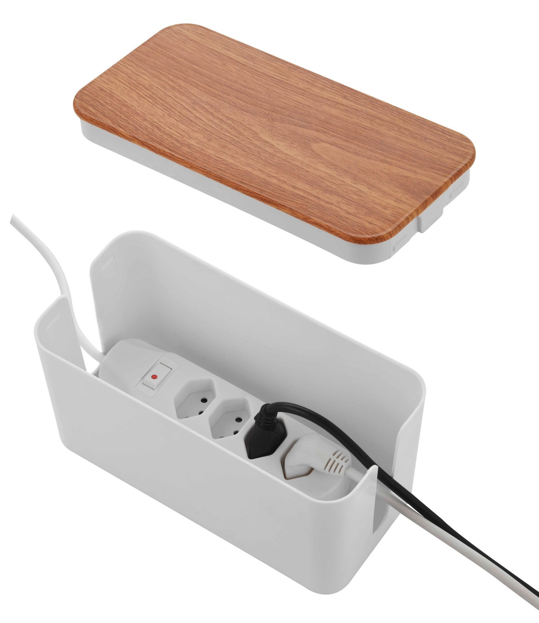 STECKDOSENLEISTE - Weiss, Basics (23.50/11.50/12.10cm) - Eglo