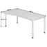 SCHREIBTISCH - Silberfarben/Weiß, KONVENTIONELL, Holzwerkstoff/Metall (180/68 (76)/80 (100)cm) SCHREIBTISCH - Silberfarben/Weiß, KONVENTIONELL, Holzwerkstoff/Metall (180/68 (76)/80 (100)cm)