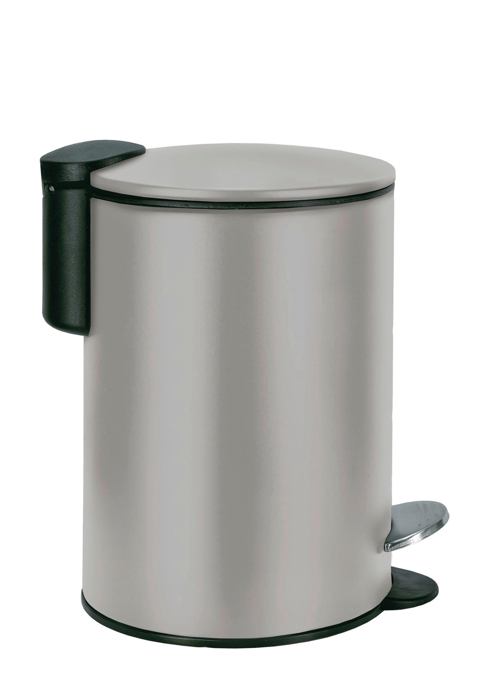 COȘ DE GUNOI PENTRU COSMETICE metal  - platinat/negru, Basics, plastic/metal (17/23,6cm) - Kleine Wolke