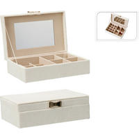 ÉKSZERDOBOZ - fehér, Basics, textil (15cm)