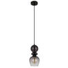 HÄNGLAMPA CLARITY 15/150 cm  - klar/svart, Basics, metall/glas (15/150cm) - Globo