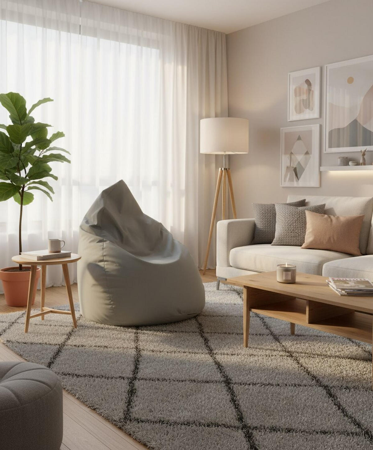 ÜLŐZSÁK 270 l  - homokszínű, Design, textil (70/80/70cm) - Carryhome