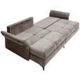 ECKSOFA Taupe Chenille  - Taupe/Schwarz, KONVENTIONELL, Textil/Metall (291/153cm) - Hom`in