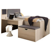 POSTEĽ S PRIESTOROM NA HRU 90/200 cm,  - farba duba, Konventionell, kompozitné drevo (90/200cm) - Carryhome