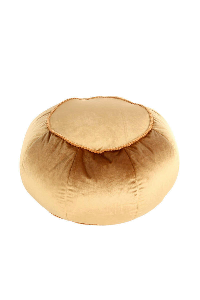 POUF Samt 65/35/65 cm  - Braun, MODERN, Textil (65/35/65cm) - Kayoom