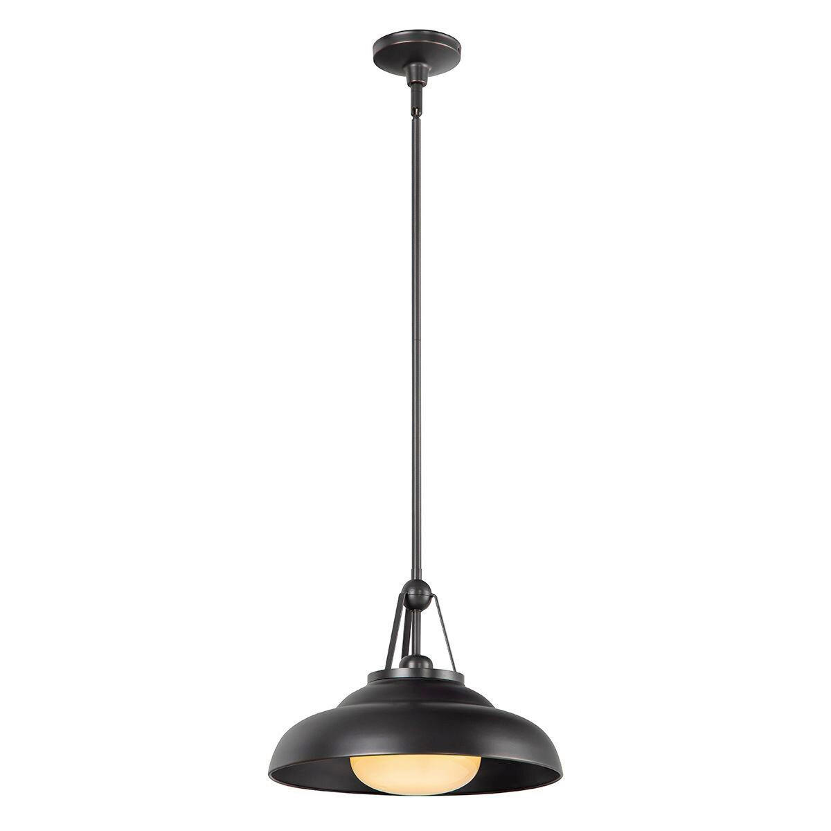 HÄNGELEUCHTE 36,8/29,5 cm  - Bronzefarben, KONVENTIONELL, Glas/Metall (36,8/29,5cm) - Elstead Lighting