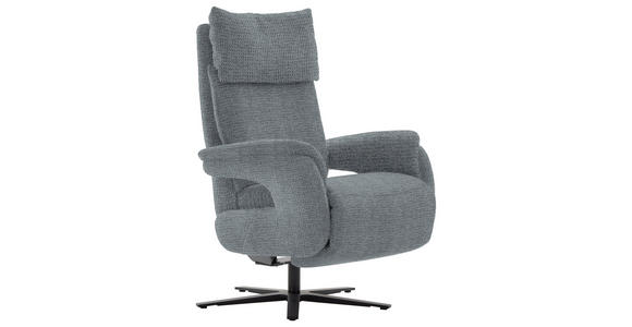 FERNSEHSESSEL in Struktur Anthrazit - Anthrazit/Schwarz, MODERN, Textil/Metall (73/113-117/85cm) - Cantus