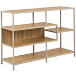 REGAL Grau, Eichefarben  - Eichefarben/Grau, MODERN, Holzwerkstoff/Metall (114/78/35cm) - Xora