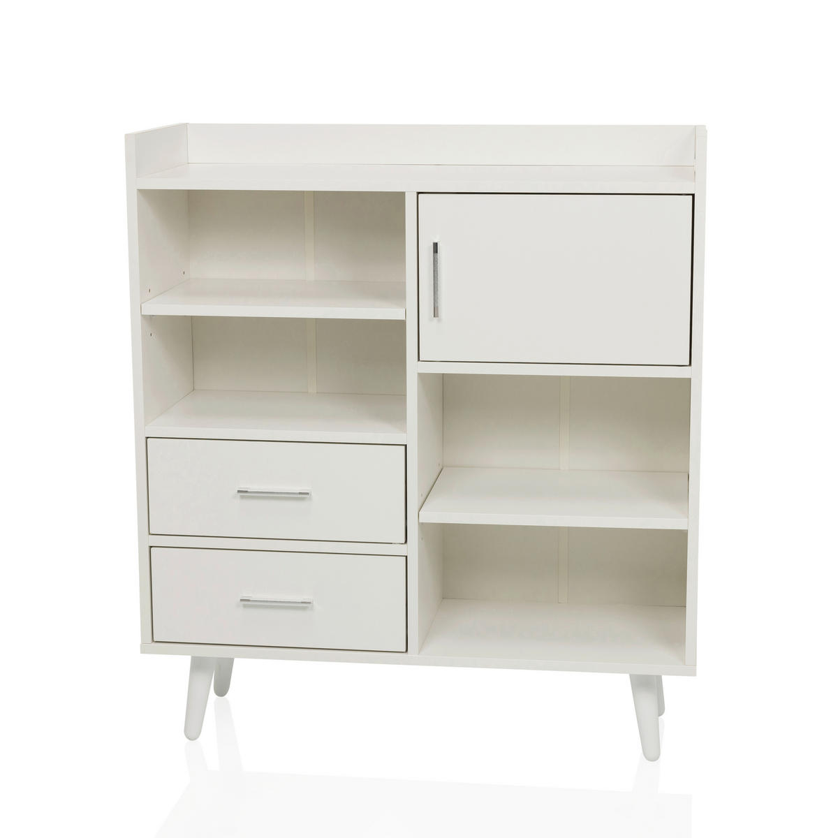 KOMMODE  in 80/90/30 cm  - Weiß, MODERN, Holzwerkstoff/Metall (80/90/30cm) - MID.YOU