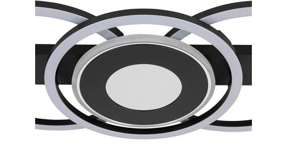 LED-DECKENLEUCHTE 60/28/6,5 cm  - Schwarz, Basics, Kunststoff/Metall (60/28/6,5cm) - Boxxx