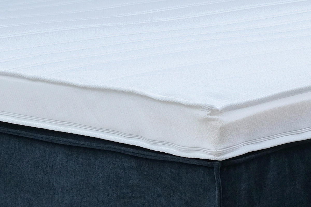 BOXSPRINGBETT 180/200 cm  in Dunkelblau  - Schwarz/Dunkelblau, Konventionell, Kunststoff/Textil (180/200cm) - Ti'me