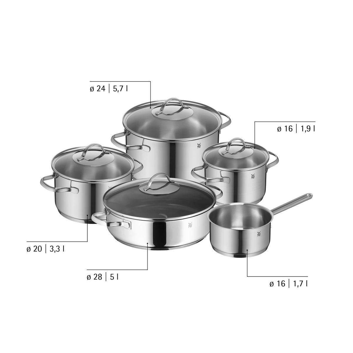 SET ŠERPI 5/1 Provence Plus   - boja nerđajućeg čelika, Osnovno, staklo/metal - WMF