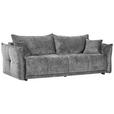 BOXSPRINGSOFA in Chenille Grau  - Schwarz/Grau, MODERN, Kunststoff/Textil (235/95/108cm) - Hom`in