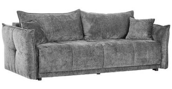 BOXSPRINGSOFA in Chenille Grau  - Schwarz/Grau, MODERN, Kunststoff/Textil (235/95/108cm) - Hom`in