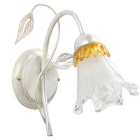 WANDLEUCHTE 18/23/25 cm   - Weiß, KONVENTIONELL, Glas/Metall (18/23/25cm)